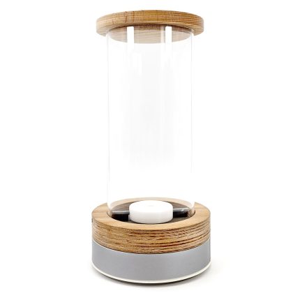 Flour Sifter Attachment for Sana Grain Mills with beech wood lid and clear acrylic cylinder