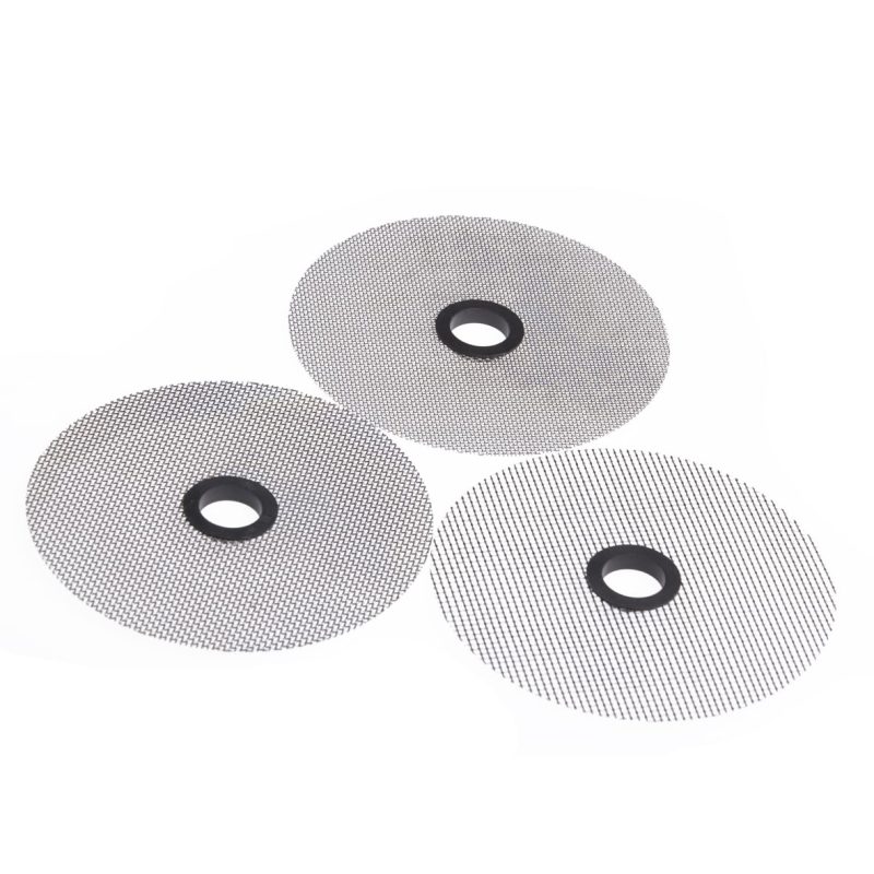 Three interchangeable flour sifter screens: fine, medium and coarse